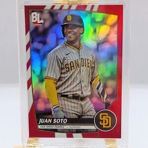 Juan Soto Red Foil Refractor Big League #284 Topps 2023 San Diego Padres